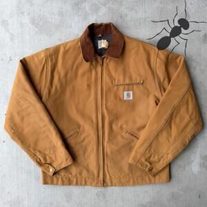 Vintage Y2K Carhartt J01 brown Detroit work wear jacket